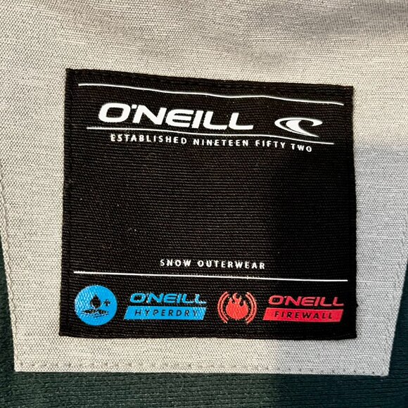 O'Neill Hyperdry Firewall Snow Jacket XL Green and Gray - Picture 5 of 9